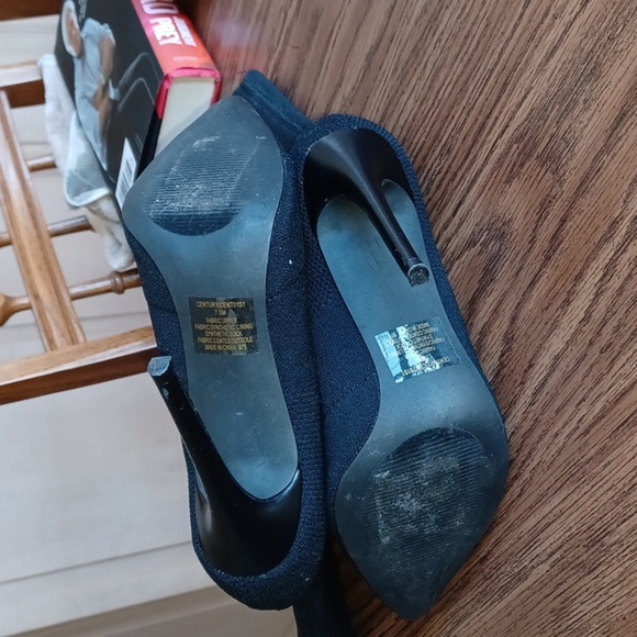 Steve Madden Black High Heel Sock Boot, 4.5" heel - Picture 6 of 8